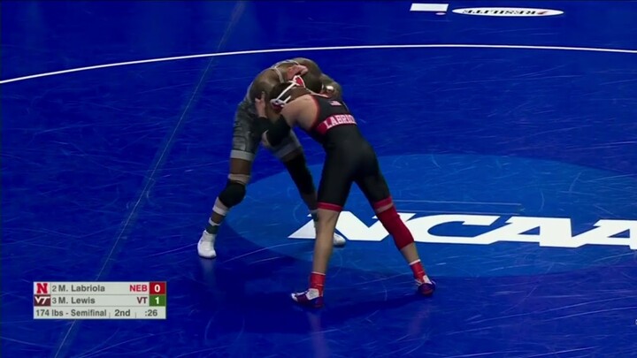 Mikey Labriola vs Mekhi Lewis - 174 lb Semifinals - 2023 NCAA Championship