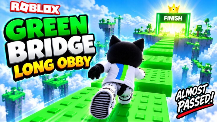 GREEN BRIDGE long obby parkour almost passed roblox simulator music song #shorts