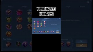 YU ZHONG BEST BUILD 2023 #shorts #mlbb