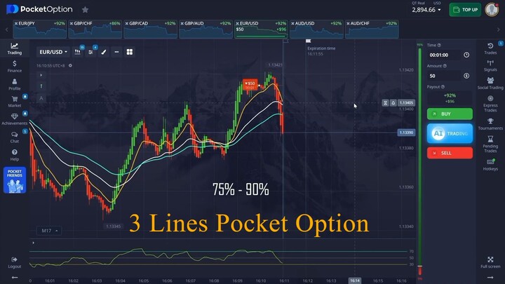 Pocket Option 3 Lines - Trading Method