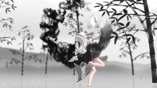 水墨画出来的MMD,国庆日更古风七连发（1/7）水墨粒子/弱音 - 别君赋/行云令【自制镜头/curl粒子】