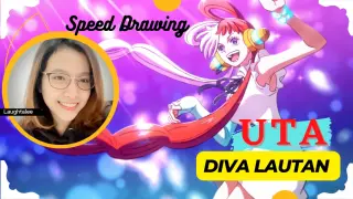 [ONE PIECE] Uta Gadis Cantik dan Berbakat yang hampir menghabisi Luffy? Edisi Speed Drawing