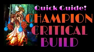 CHAMPION CRITICAL Cheap BUILD W/Out Runes ▪ BEST QUICK GUIDE ▪ Ragnarok Mobile ▪ English Sub ▪