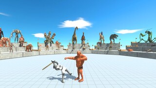 2 vs 2 BATTLE TOURNAMENT with HP Bar - Animal Revolt Battle Simulator