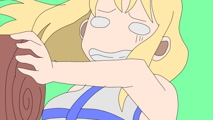 Menggambar Lucy yg merengek ingin dipinjamkan syal oleh Natsu