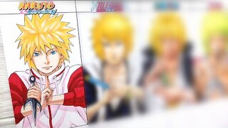 Drawing Namikaze Minato in Different Anime Characters | Naruto | ナルト