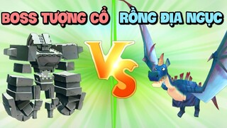 Boss Tượng Cổ VS Rồng Địa Ngục | Thí nghiệm Mini World - Phần 20 | Meowpeo