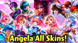 ANGELA ALL SKINS!🌈🍭 100K subs special❤️ Kaira Channel🌸