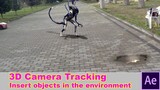 After Effects 3D Camera Tracking Tutorial. Insert 3d objects VFX in the environment.