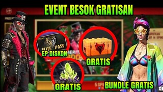 FREE FIRE!! BOCORAN EVENT GRATIS, ELITE PASS DISKON, BUNDLE GRATIS, SKIN GRATIS, FEVER STORE