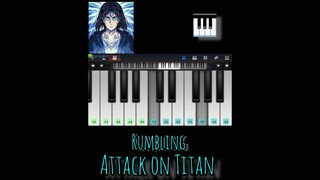 Attack On Titan | Rumbling | Piano #piano #pianotutorial #music #song #shorts #youtubeshorts #viral