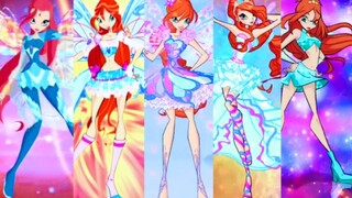 魔法俏佳人蕾儿全部变身，大概是住在海里的火焰仙子吧