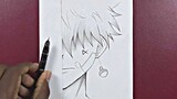 Easy anime sketch | how to draw bad anime boy ( killua ) easy steps