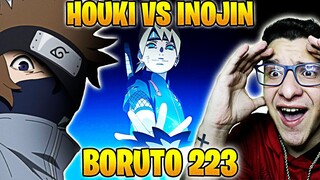 HOUKI VS INOJIN | KAKASHI FICARIA ORGULHOSO - Boruto ep. 223 (REACT)