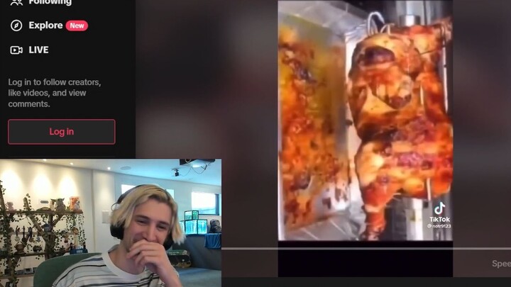 xQc หนุ่มอ้วนสุดทน VS ไก่ย่าง