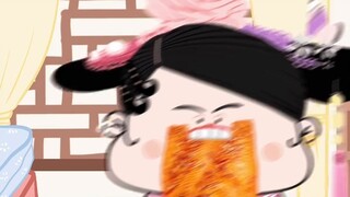 Animasi acara makan Legenda Zhen Huan | Irisan pedas yang memukau dari Xia Dongchun~