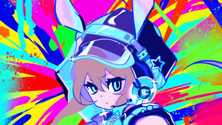 Drawing Amiya's Second Form art in a cute cat-style.
