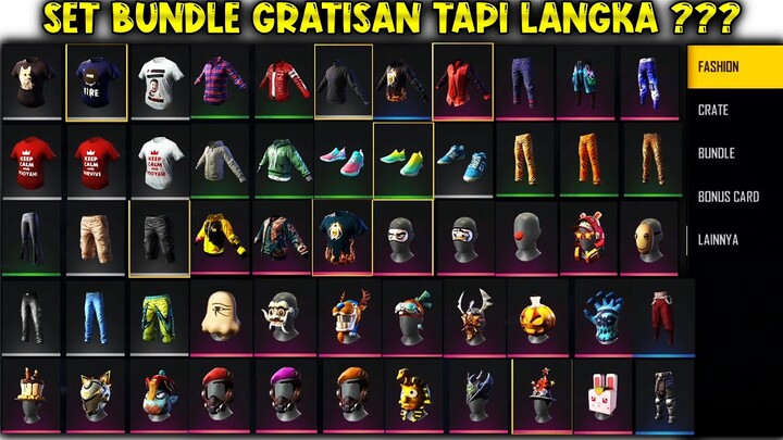 SET BUNDLE FREE FIRE GRATISAN TAPI LANGKA ❓ BANYAK YANG GAK PUNYA ❗