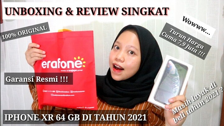 UNBOXING IPHONE XR 2021 GARANSI RESMI || TURUN HARGA!!!