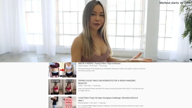 Chloe Ting Workout Challenge Credits to her yt channel.