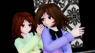 MMD Disturb Maniac Girl อันเดอร์เทล Chara Frisk Betty Amber 4K UHD