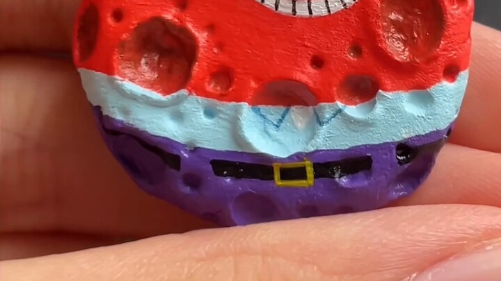 Kerajinan Tangan Patung Batu dari Tanah Liat｜Planet Tuan Krabs yang Bahagia & Planet Squidward yang 