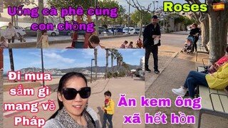 Ăn kem uống cà phê cùng con chồng/mua đồ khủng mang về Pháp/ cuộc sống pháp/du lịch pháp Châu Âu