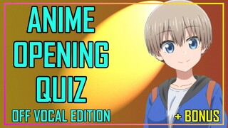 ANIME OPENING QUIZ - INSTRUMENTAL EDITION - 40 OPENINGS + BONUS ROUNDS