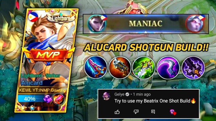 ALUCARD SHOTGUN BUILD! EZ MANIAC?! | TRY THIS BUILD FOR ALUCARD SO OP! | BEST BUILD FOR ALUCARD 2022