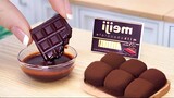 How to make Miniature Chocolate Truffle Recipe - ASMR Cooking Mini  #cookingvideo #miniaturekitchen