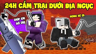 Noob Ruby Và Anh Siro Thử Thách 24h CẮM TRẠI DƯỚI ĐỊA NGỤC Cực Bất Ổn Trong Minecrfat