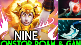 NINE Dawnbreaker Monster Mid Nonstop Roam & Gank Dota 2 ใหม่