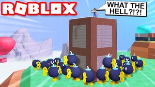 BUILD TO SURVIVE HOARDS OF BOMBS! Roblox