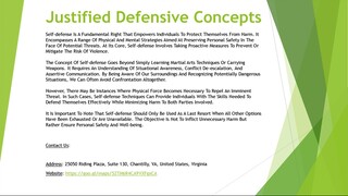 Justified Defensive Concepts