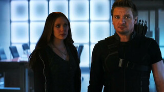 Hawkeye and Scarlet Witch work together, Iron Man feels so weak