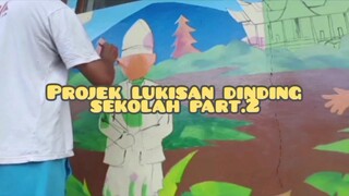 projek lukisan dinding sekolah tema pakaian adat istiadat