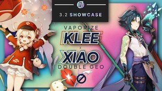 [Showcase] KHÔNG CUNG NỬA TRÊN! | Vaporize KLEE x Double Geo XIAO | La Hoàn 3.2 Tầng 12 9 sao