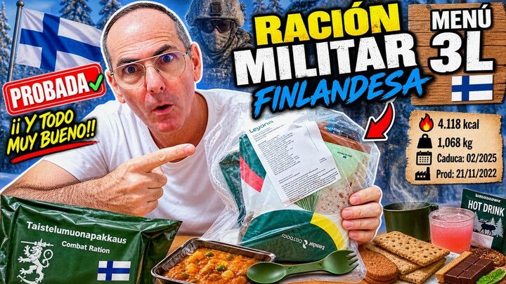 PROBANDO UNA RACIÓN MILITAR FINLANDESA