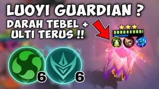 LUOYI JADI HERO GUARDIAN ?? DARAH AUTO TEBEL + ULTI TERUSS COYY !! COMBO MAGIC CHESS MOBILE LEGENDS