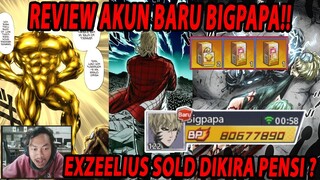 🔥🔥REVIEW AKUN BARU SULTAN BIGPAPA [EXZEELIUS DI JUAL DIKIRA PENSI!] - ONE PUNCH MAN:The Strongest
