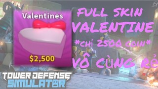 Mở full Valentine skin trong Tower Defense Simulator - Valentine Skin In Tower Defense Simulator