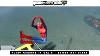 Funny Moments In GTA 5 - Spider-Man part1