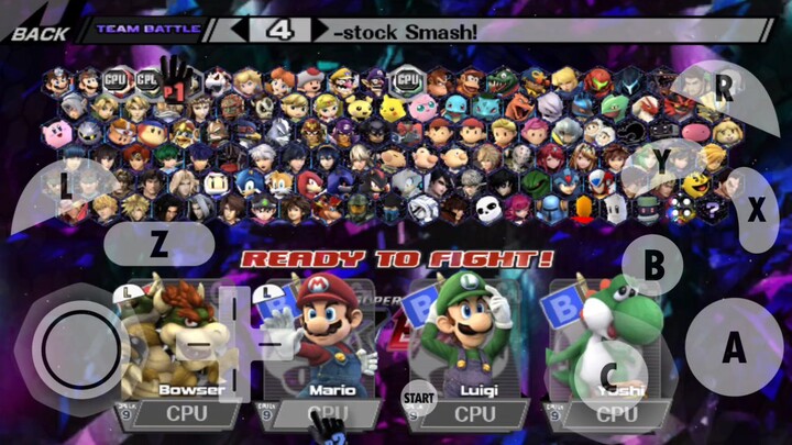Super Smash REX - VS Mode (Mario VS Luigi VS Yoshi VS Giga Dry Bowser)