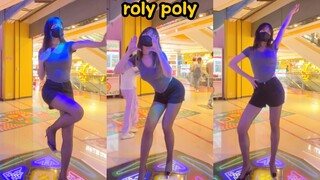 带着黑丝高跟鞋来看你啦~❤蹦迪洗脑神曲经典重现roly poly！跳舞机正面翻跳