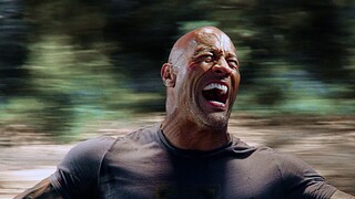 A high-energy moment from Dwayne Johnson. This muscle has many uses, even pulling a helicopter with 