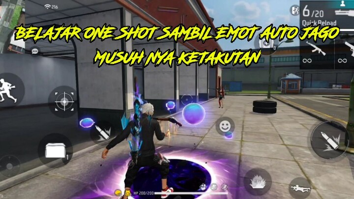 BELAJAR ONE SHOT SAMBIL EMOT DI FREEFIRE !!