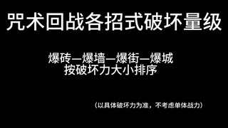咒术回战各招式破坏力量级，最强一招灭城