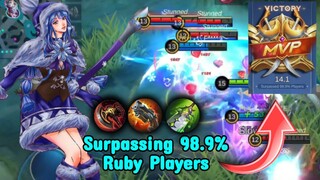 How I Surpassed 98.9% Ruby Players with this Gameplay | Top Global Ruby Best Build & Gameplay | MLBB