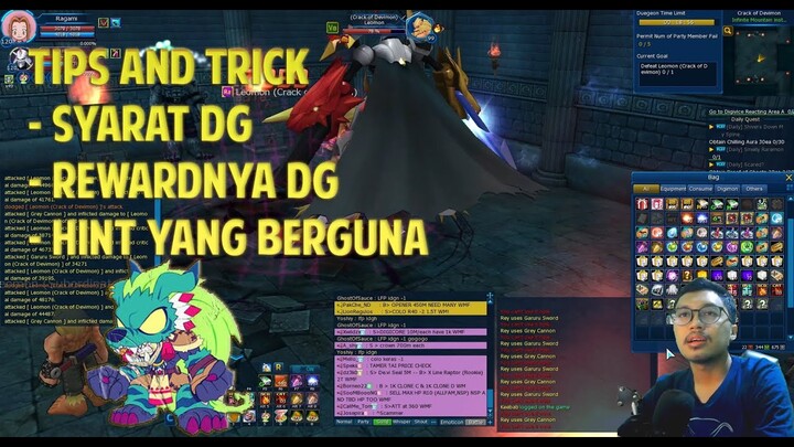 TIPS AND TRICK (GUIDE) NEWBIE (PEMULA) FARMING TERA PART 3: Infinite Dungeon - Digimon Master Online