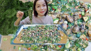 ลาบเทาใส่หอยแครง เครื่องแน่นๆ สูตรนี้เด็ดมาก แซ่บคัก